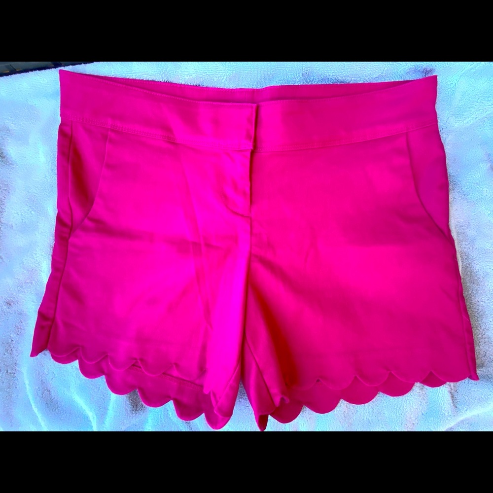 The Limited Hot Pink Fuchsia Scalloped Shorts
